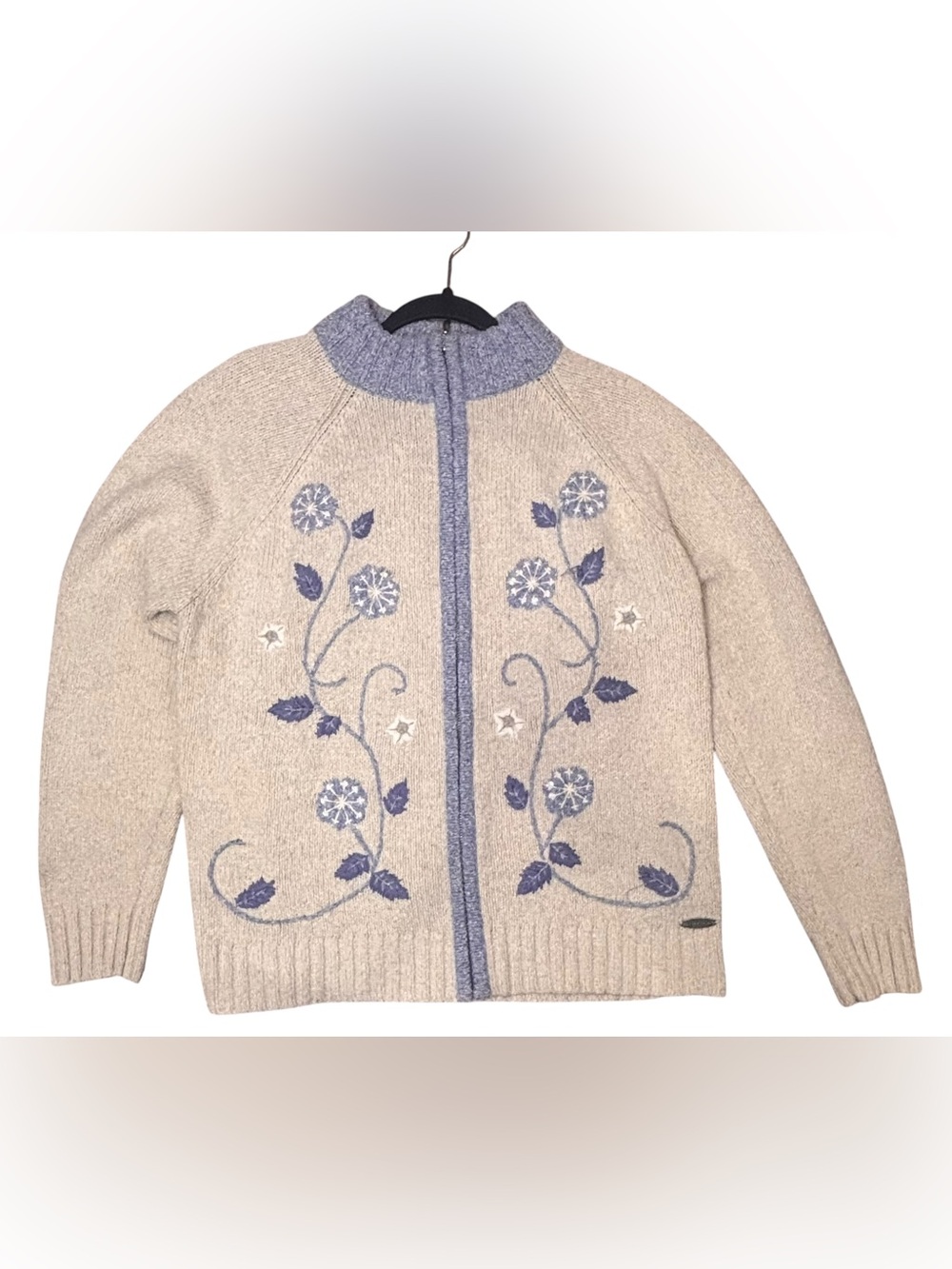 Northern Reflections Vintage Floral Embroidered Knit Cardigan L/G
